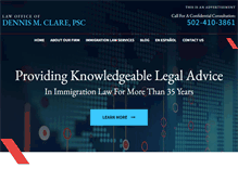Tablet Screenshot of dennisclare.com